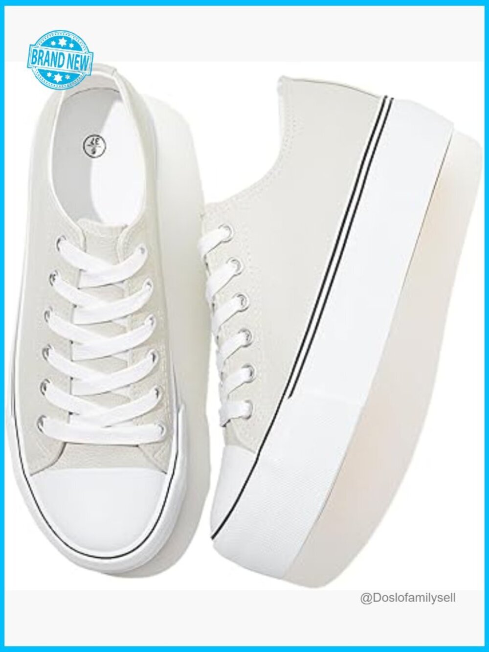 Classic Low Top Platform Sneakers for Women, PU Leather Casual Walking Shoes